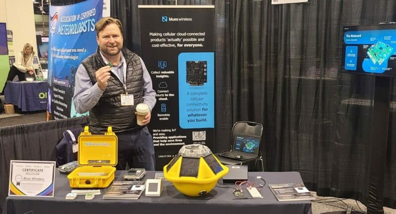 Blues experts gave live IoT product demos to visitors at the Heat and Fire Expo