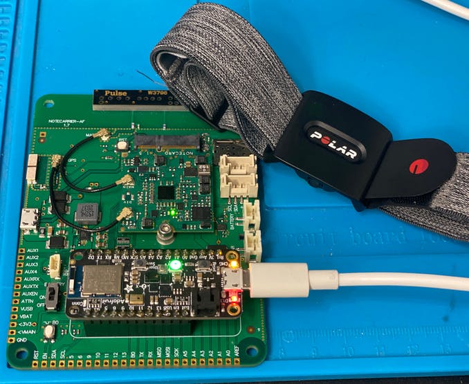 All the hardware for the stress monitor project