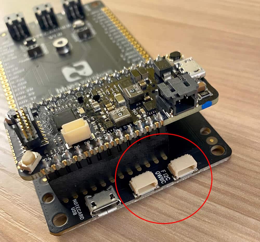 blues wireless notecarrier-f qwiic connectors