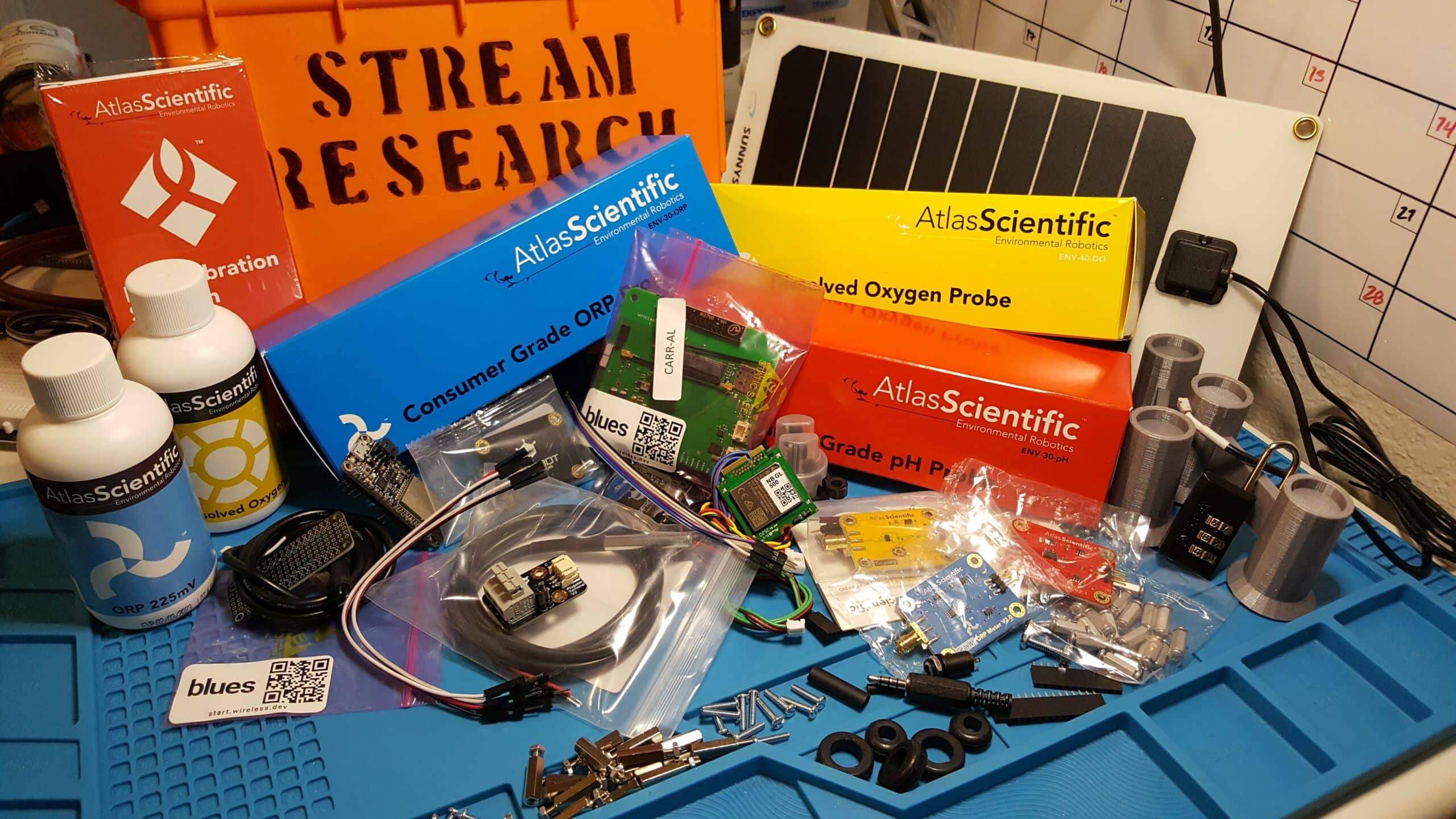 IoT sensor and hardware components selected for device project