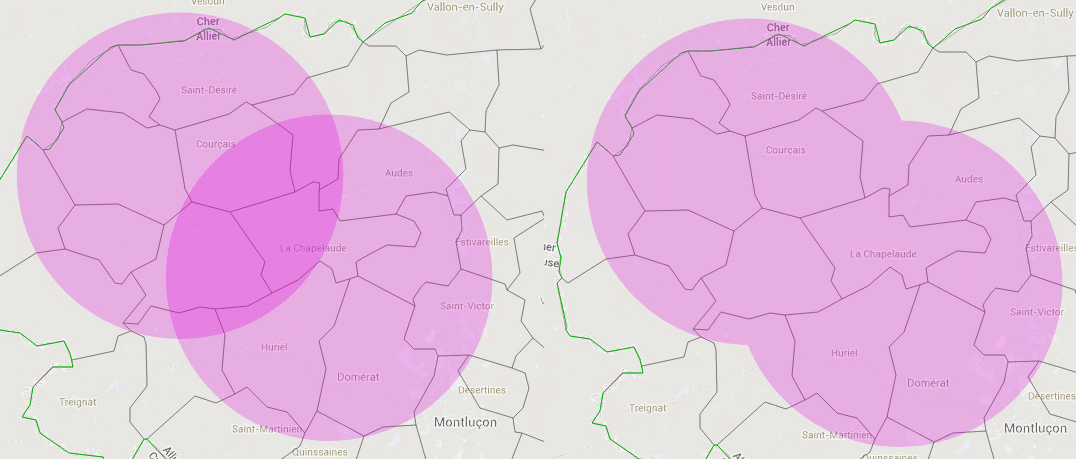 overlapping signal map example