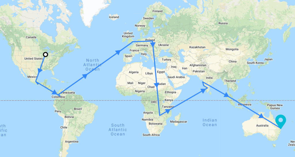 notecard global tracking map