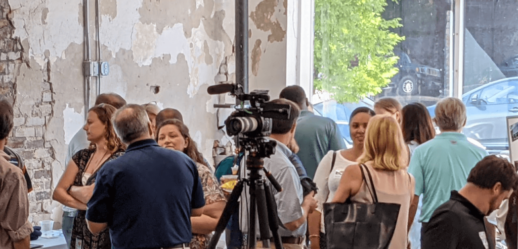 Post-event networking at the Gig East exchange