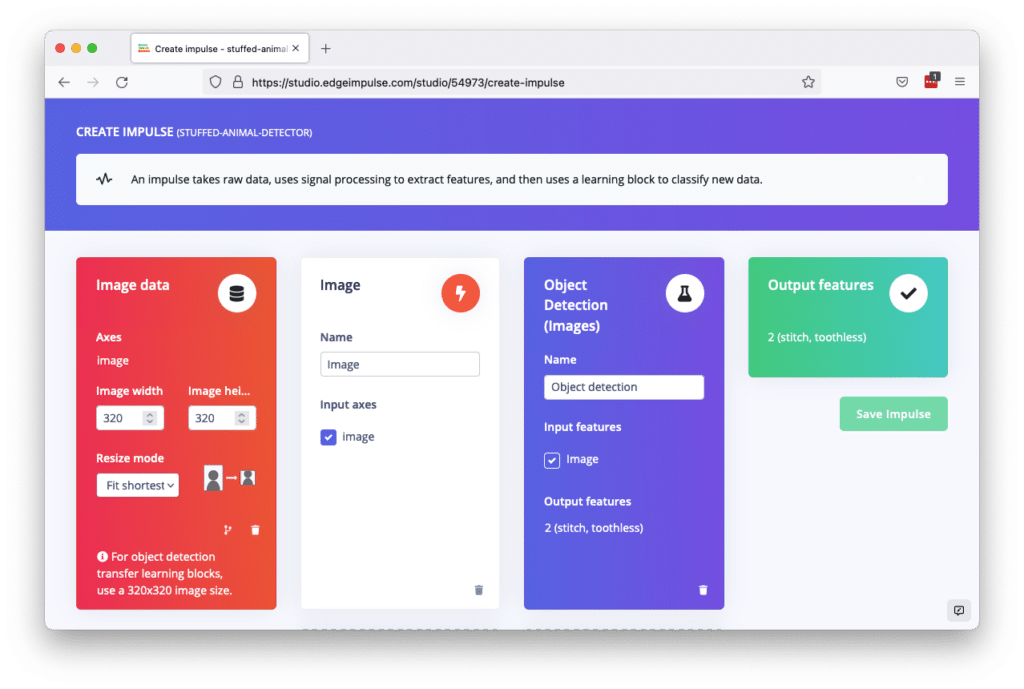 Create an "Impulse" section of the UI