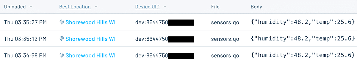 mock sensor data in notehub