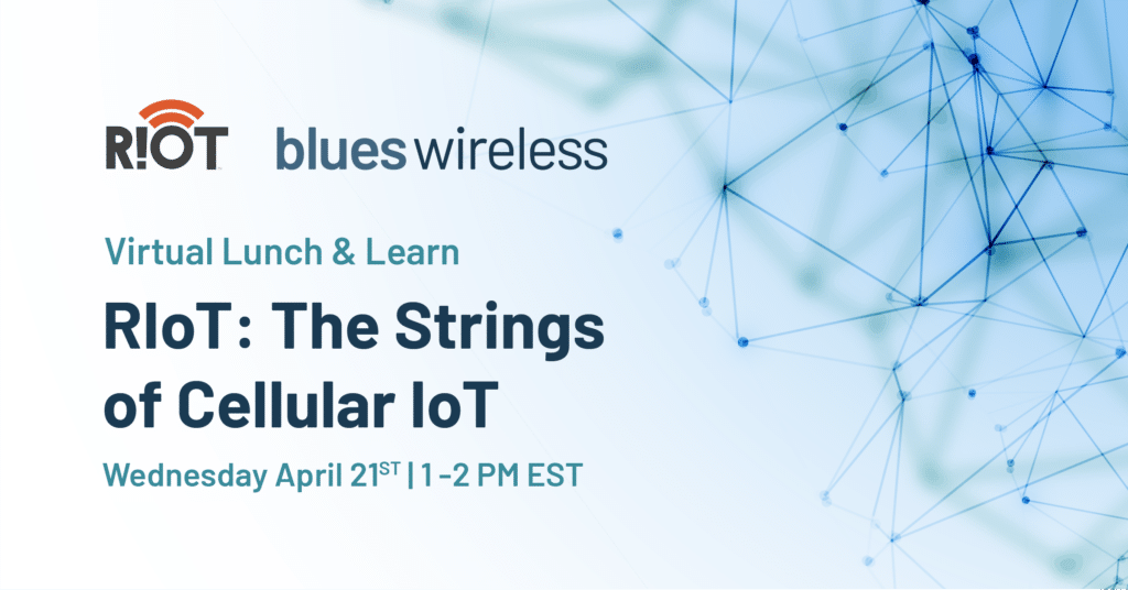 Banner for the RIoT Lunch and Learn