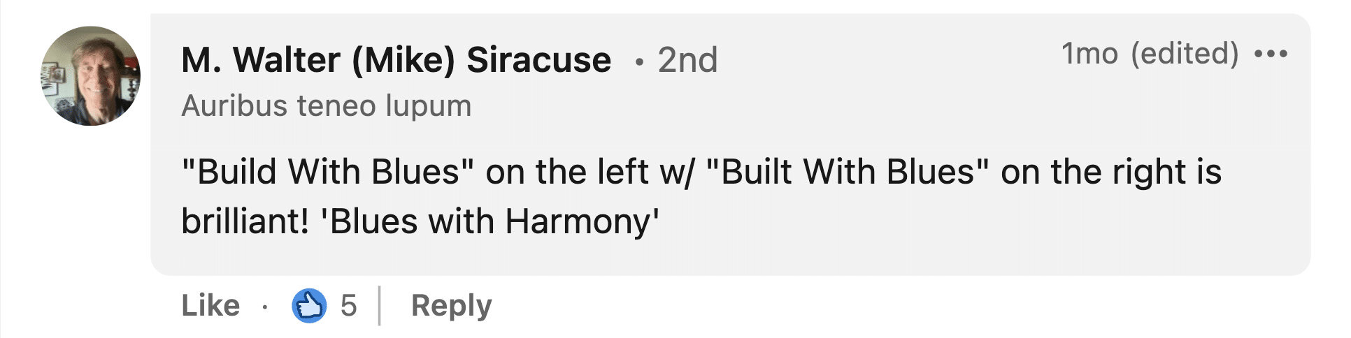 LinkedIn post reacting to the Blues exhibit and customer showcase at CES 2023