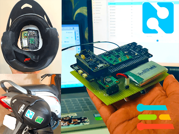 Smart Helmet powered by Blues Wireless Notecard