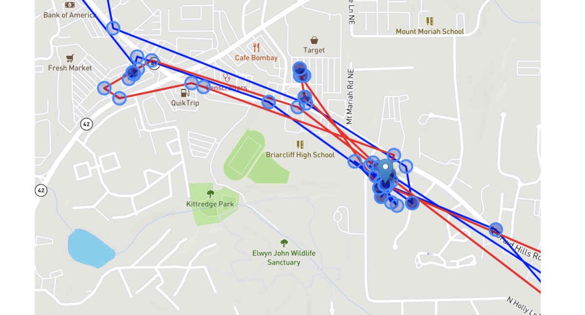 This SOS asset tracker project changes all connecting lines between points to red when SOS mode is enabled.